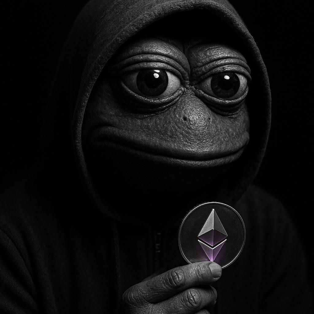 Ether The Holy - Mysterious creature holding Ethereum coin